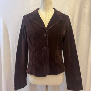 Luii Women's Velvet Jacket - Rich Brown. Size S